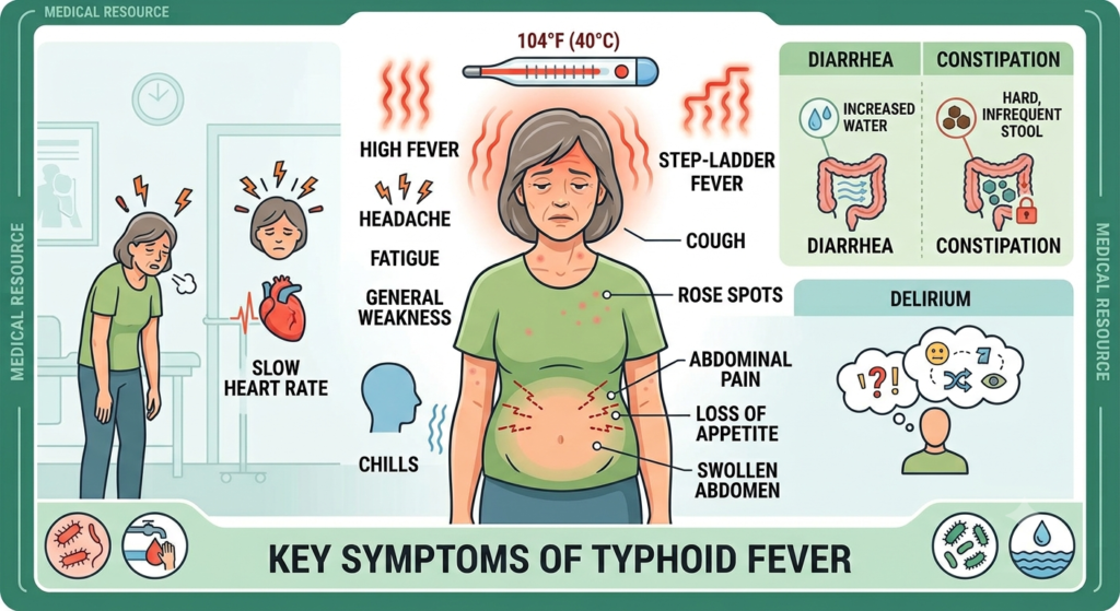 Symptoms of Typhoid Fever